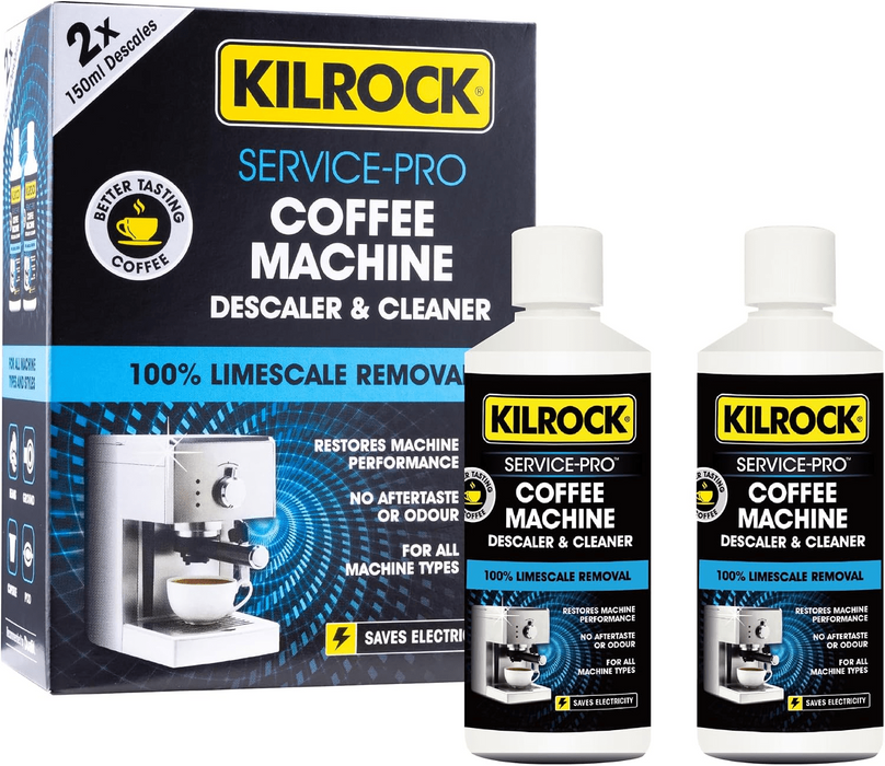Kilrock Service-Pro Coffee Machine Descaler & Cleaner, 2 Descaling Doses (150ml Each)
