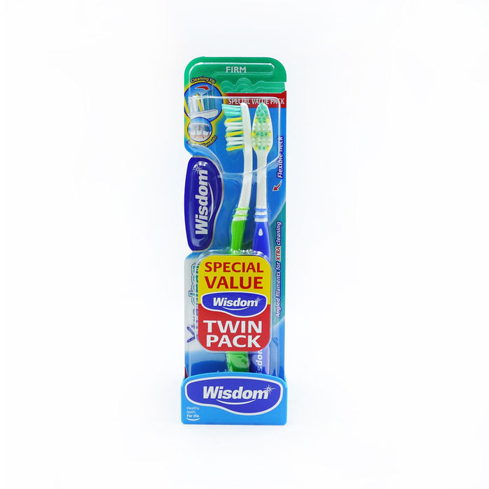 Wisdom Extra Clean Firm Toothbrush Twin Pack
