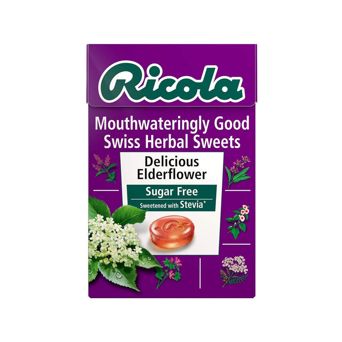 Ricola Sweet Herbal Elderflower Sugar Free 45 g (Box of 10)