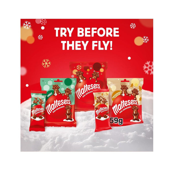 24x Maltesers Gingerbread Flavour Mini Reindeers, Milk Chocolate, 59g