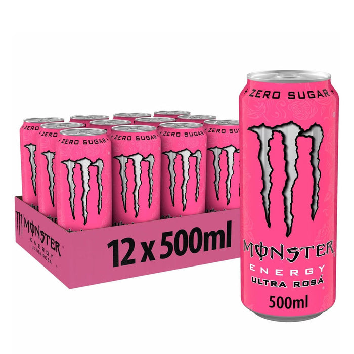 12x Monster Energy Drink Ultra Rosa Zero Sugar 500ml PM £1.55