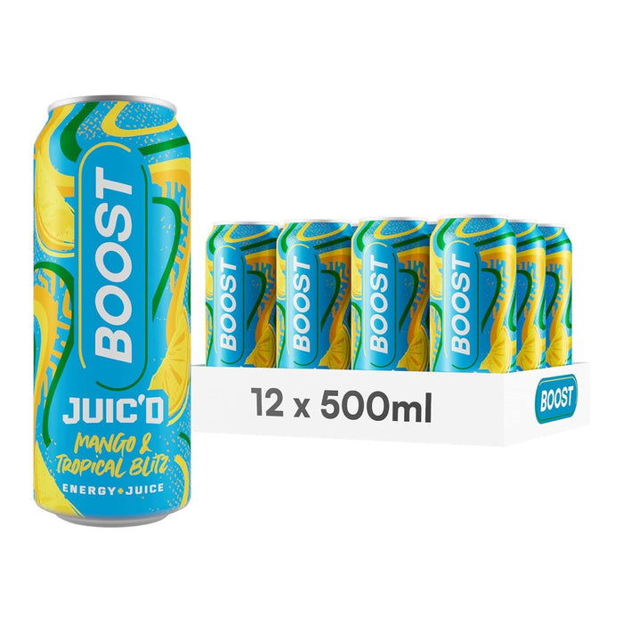 Boost Juic'd Energy Drink Mango & Tropical Blitz, 500ml (Box of 12)