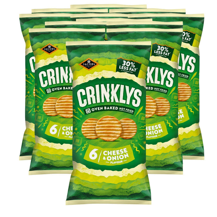 Jacob's Crinklys Cheese & Onion 6 Pack 138g (Box of 12) — myShop