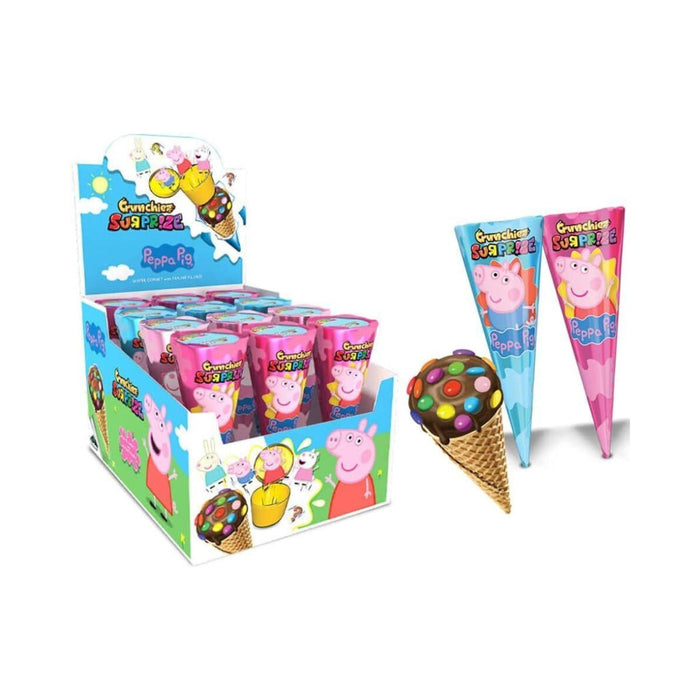 Crunchiez Surprise Peppa Pig Ice Cream Cones 25g (Box of 12)