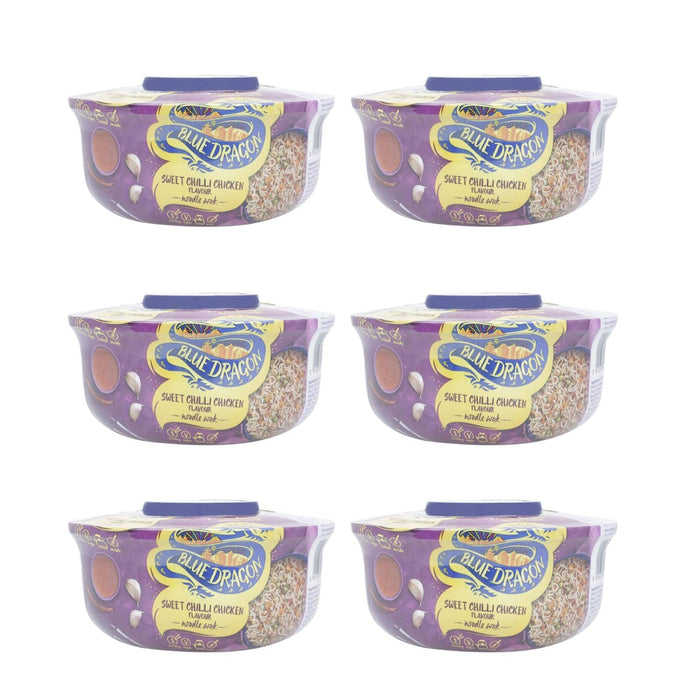Blue Dragon Noodle Wok Sweet Chilli Chicken Flavour 76g (Box of 6)