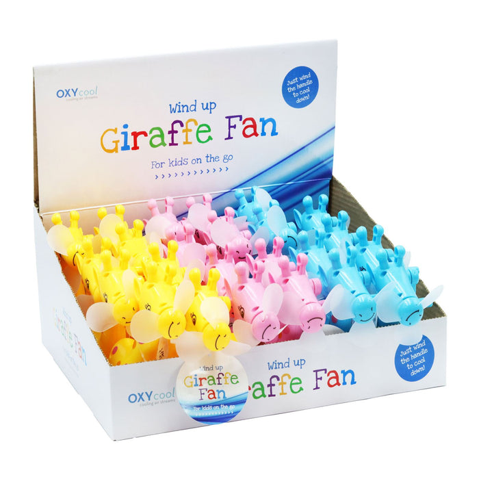 1 x OXY Cool Wind Up Giraffe Fan For Kids