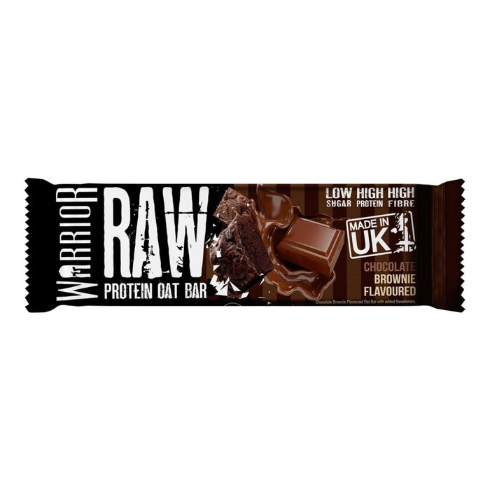 12x Warrior Raw Protein Bars -Oat Bar Flapjacks Chocolate Brownie 75g
