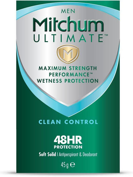 Mitchum Soft Solid Cream Stick Deodorant for Men & Antiperspirant 45 g