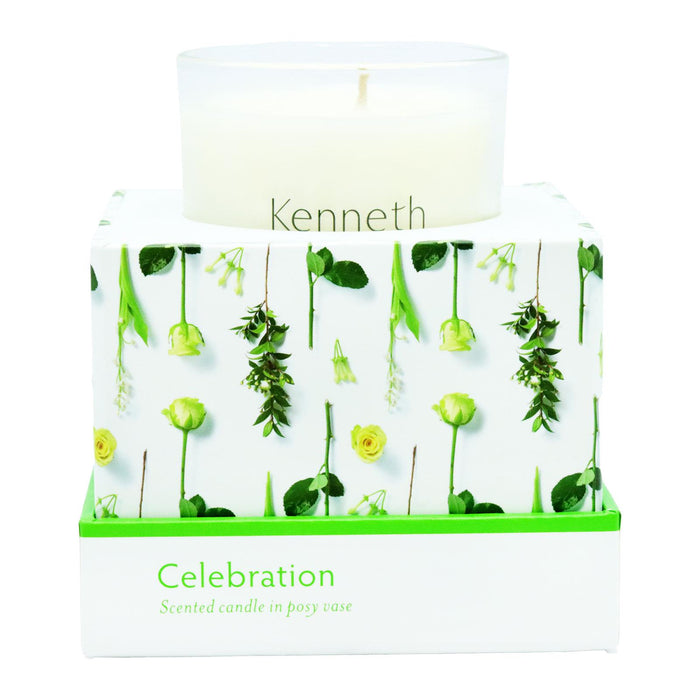 Kenneth Turner Candle in Posy Vase - Celebration 200g
