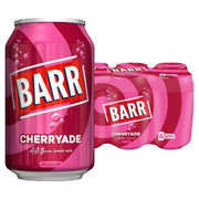 Barr Cherryade No Sugar Fizzy Drink Cans, 6 Pack - 24 Cans (4 x 6 x 330ml)