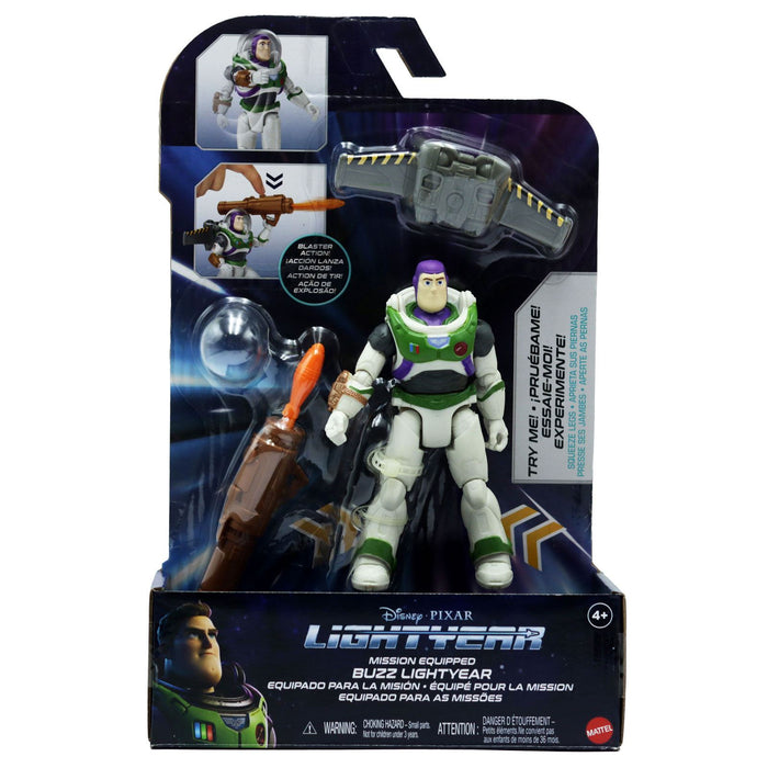 Mattel Disney Pixar Lightyear Mission Equipped Buzz Lightyear Action Figure 5 Inch with Jetpack