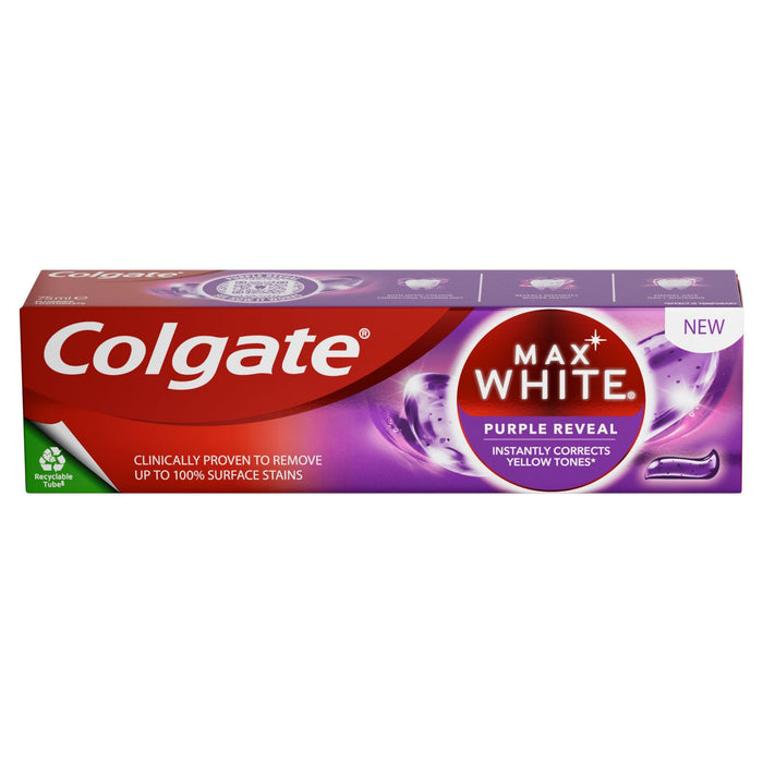 Colgate Max White Purple Reveal Teeth Whitening Toothpaste 75 ml