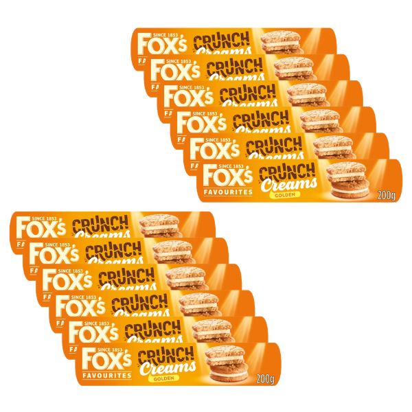 Fox's Golden Crunch Creams Biscuits (12 x 200g)