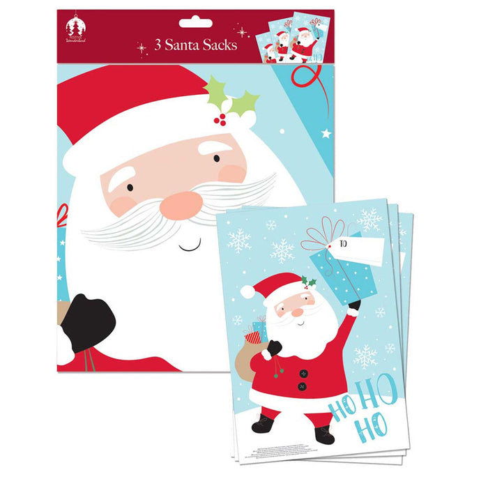 Christmas Santa Sacks 3 Pack