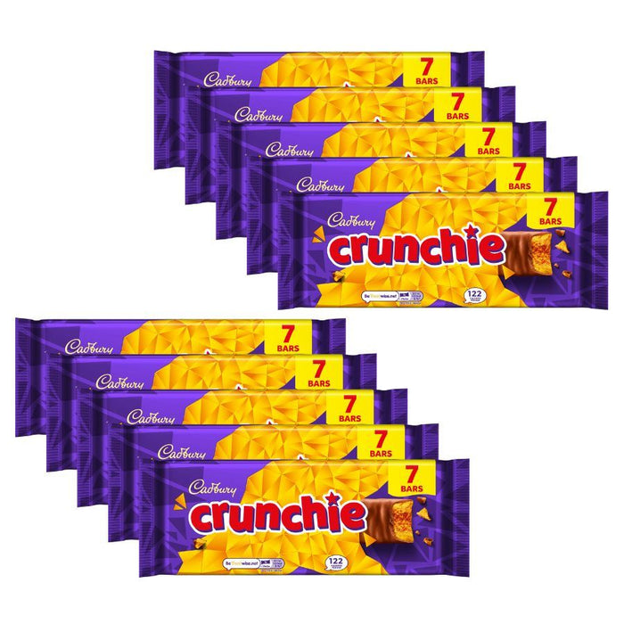 Cadbury Crunchie Chocolate Bar 7 Pack Multipack (10 x 182.7g)