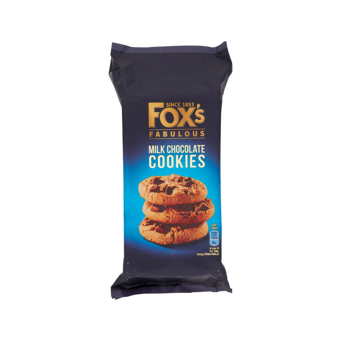 Foxs Milk Choc Chunk Cookies 180 g. (Box of 8)