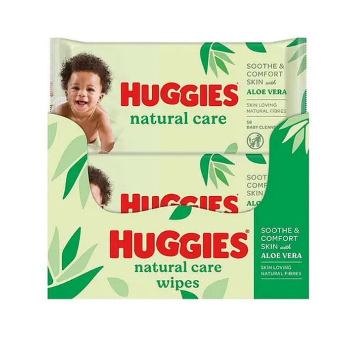 12x  Huggies Natural Care Baby Wipes With Aloe Vera & Vitamin E 48's