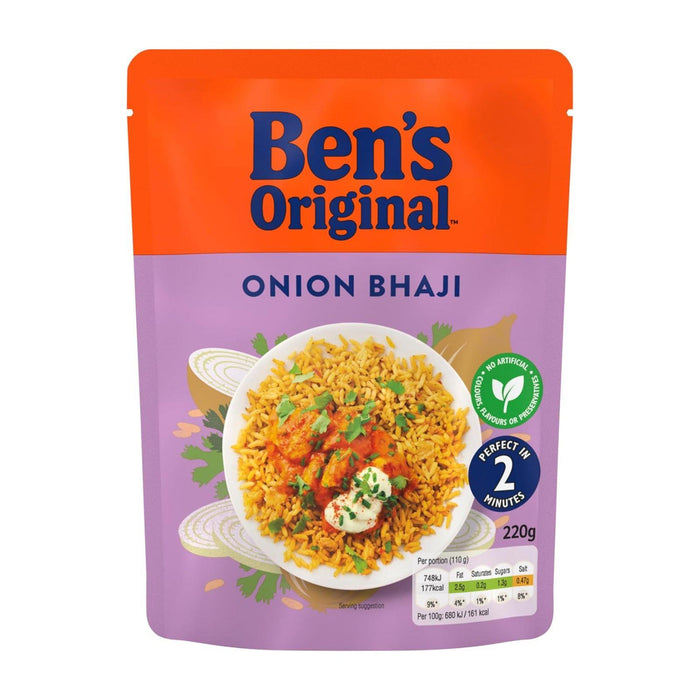Ben's Original Onion Bhaji Microwave Rice 220g (Box of 6)