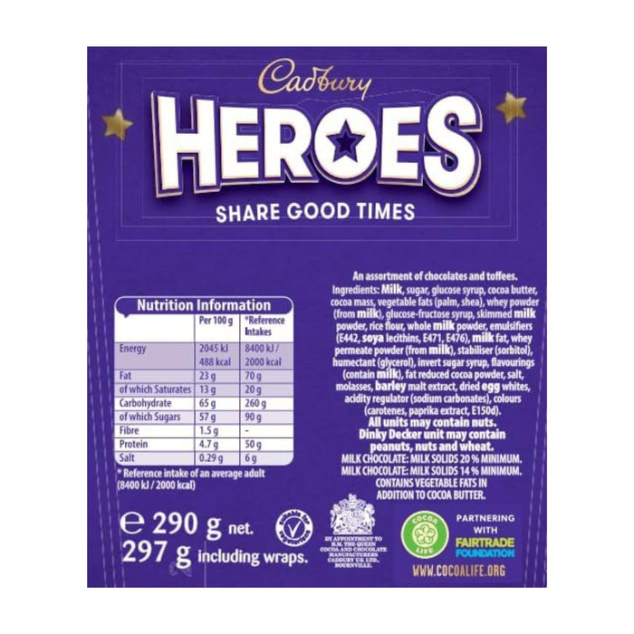 Cadbury Heroes Chocolate Carton 290g