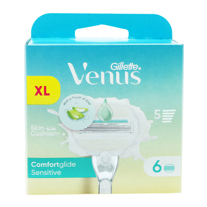 Gillette Venus Deluxe Smooth Sensitive Razor Blades Women, Pack of 6