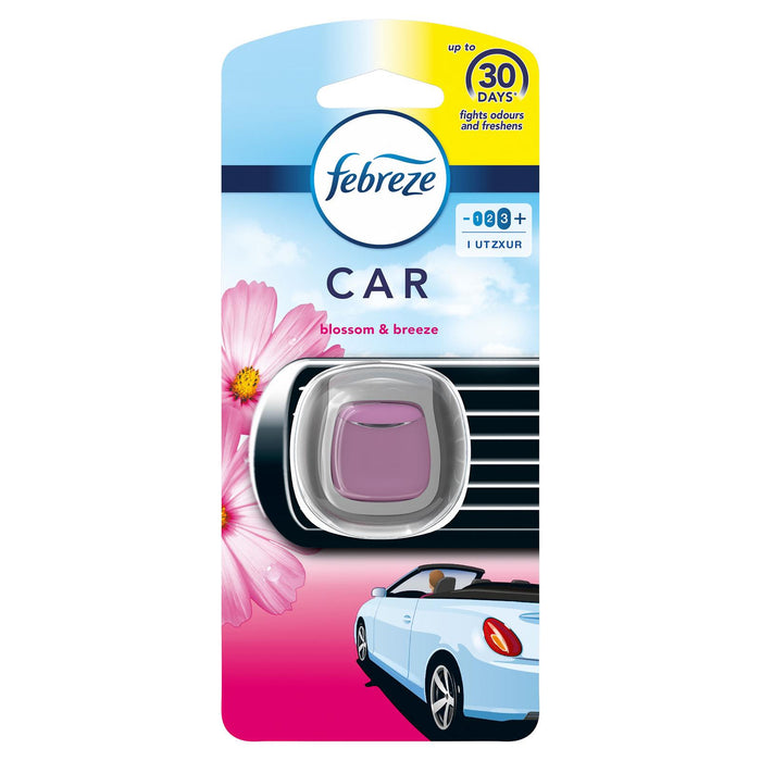 Febreze Clip-on Car Air Freshener Starter Kit Blossom and Breeze, 2 ml