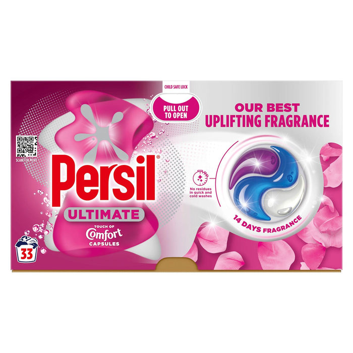 Persil Ultimate Touch of Comfort Laundry Washing Detergent Capsules, 33 Washes