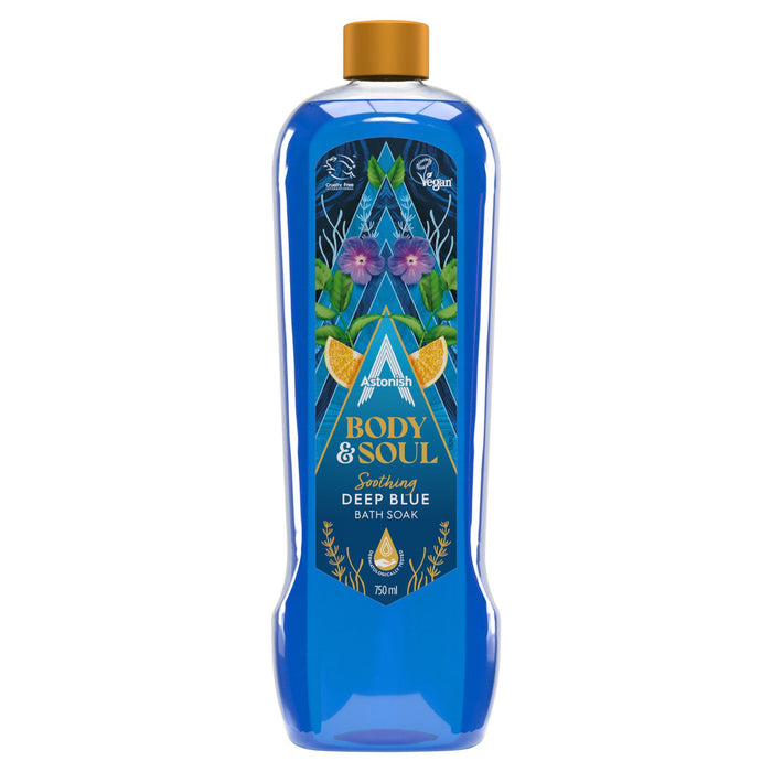 Astonish Body & Soul Deep Blue Soothing Bath Soak, 750ml