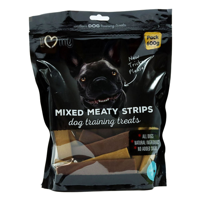 I Love My Pet Mixed Meaty Strips Dog Treats 600g (Box of 12)
