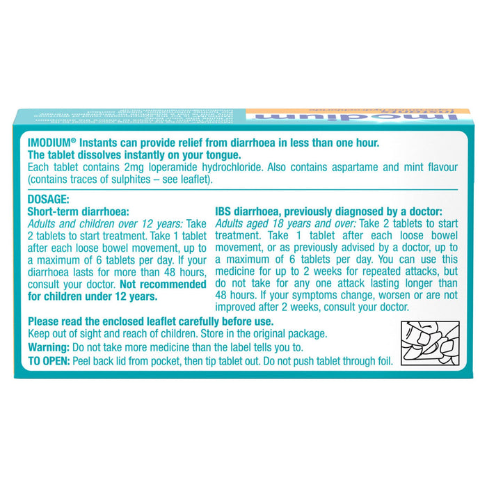 Imodium Instant Tablets 2mg 6's