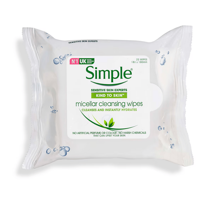 Simple Kind to Skin Micellar Cleansing Facial Wipes (6 x 25s)