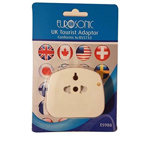 Eurosonic UK Tourist Travel Adaptor For Visitors To UK Plug Socket ES988
