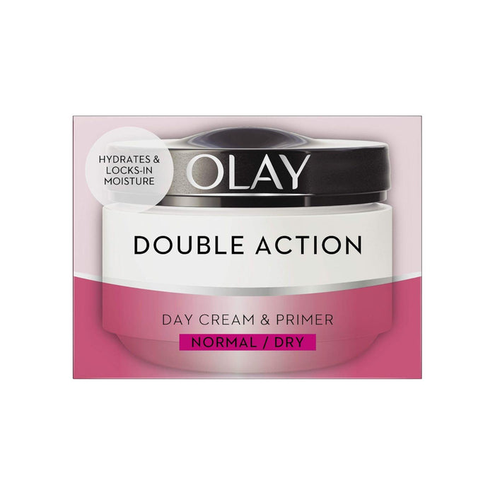 Olay Double Action Moisturiser Day Cream and Primer, Normal/Dry Skin 50 ml
