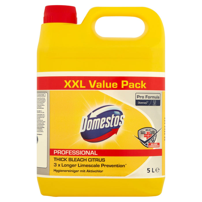 Domestos Professional Strength Citrus Thick Bleach  5 Litres