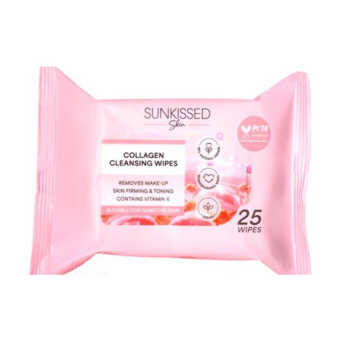 Sunkissed Skin Collagen Cleansing Wipes 25 Pack