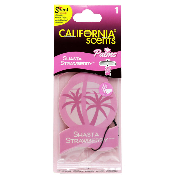 California Scents Palms Shasta Strawberry Car Air Freshener