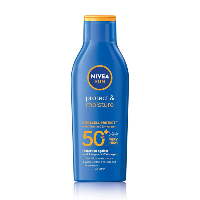 NIVEA SUN Protect & Moisture Lotion sun cream SPF50+, 200ml