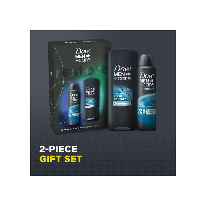 Dove Men+Care Restore Collection Gift Set body wash and anti-perspirant deodorant for all-day comfort and protection 2 piece