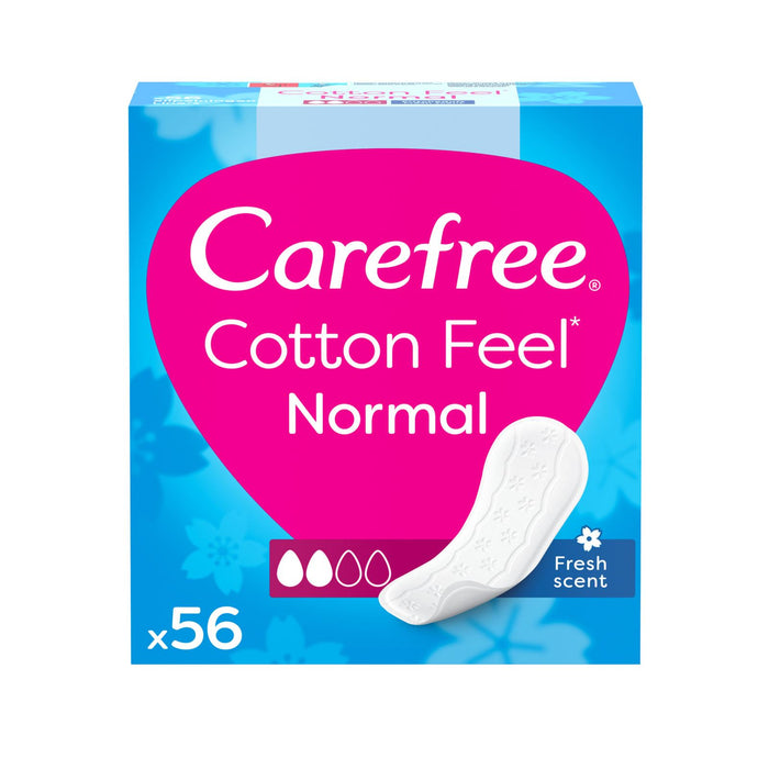 Carefree Cotton Feel Normal Liners with Fresh Scent, Level Two (56s)
