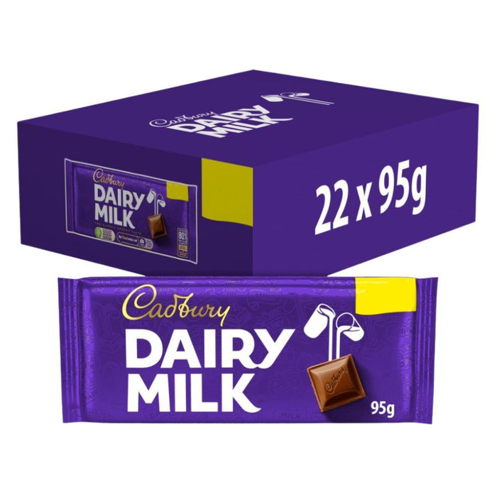 Cadbury Dairy Milk Chocolate Bar (22 x 95g)