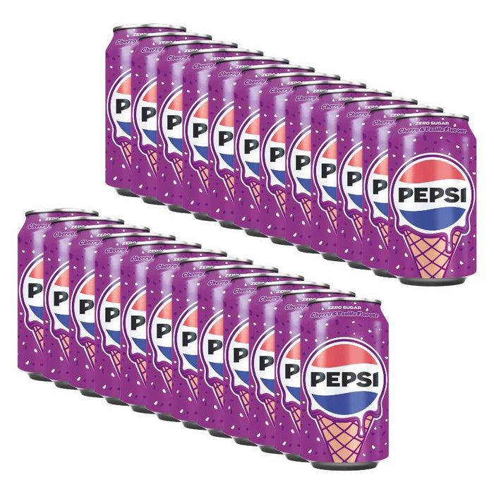 Pepsi Cherry & Vanilla Flavour Zero Sugar (24 x 330ml)