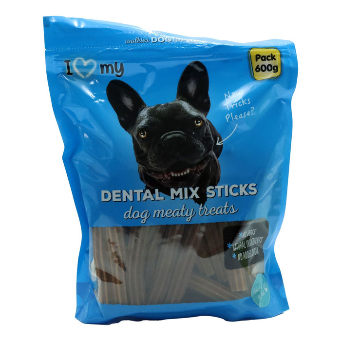 I Love My  Dental Mix Sticks - Dog Meaty Treats 600g (Box of 12)