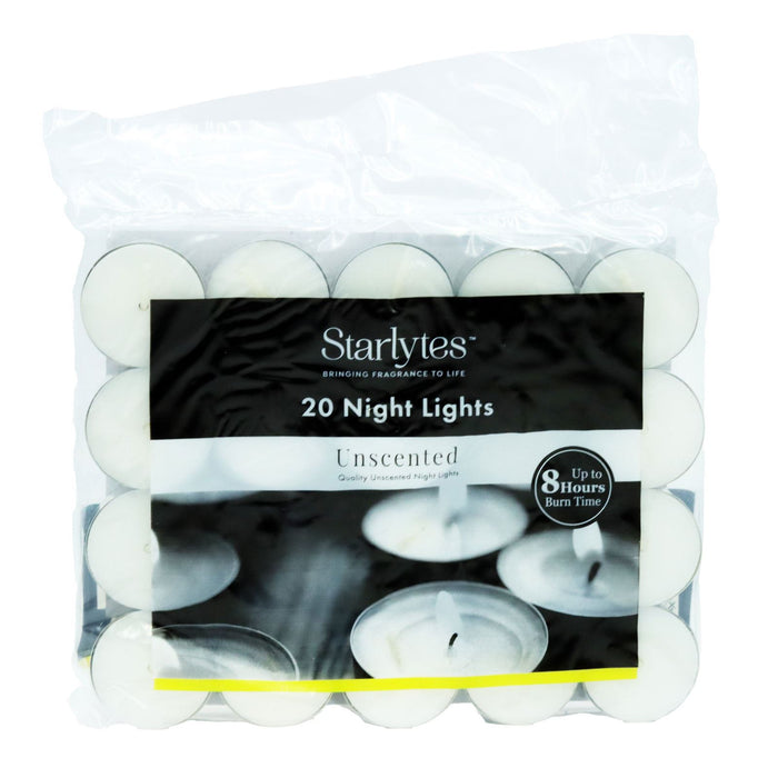 Starlytes Night light Candles 20 Pack 8 Hours Burn Time