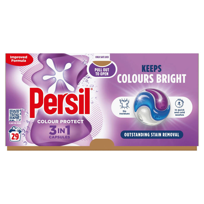 Persil 3 in 1 Laundry Washing Capsules Colour Protect, 29 Washes