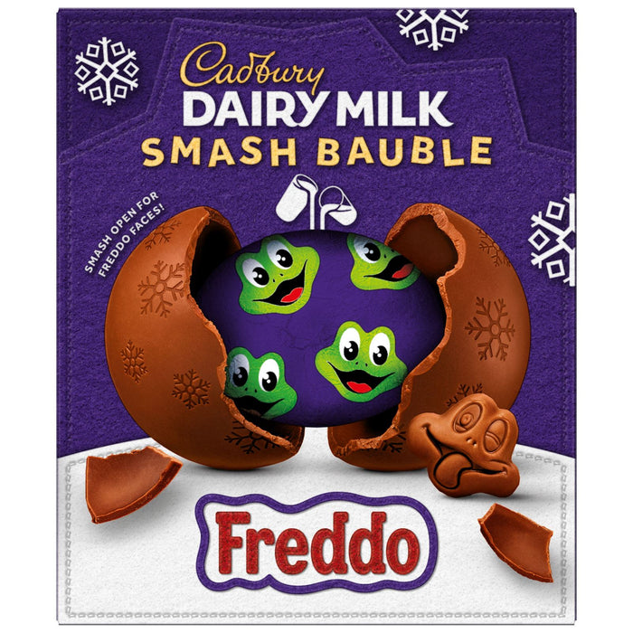 Cadbury Dairy Milk Chocolate Smash Bauble Freddo Faces (9 x 90g)