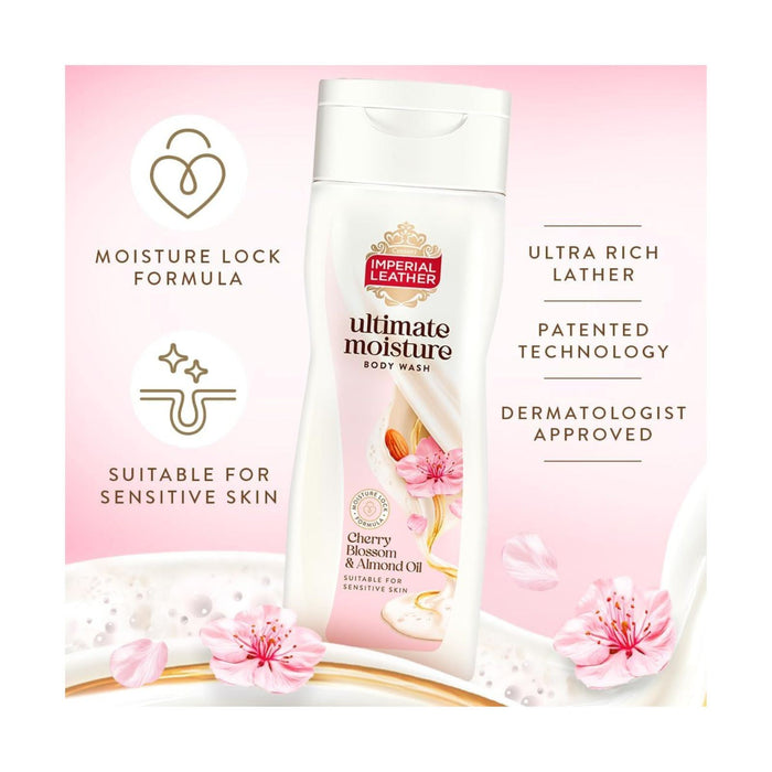 Imperial Leather Ultimate Moisture Cherry Blossom & Almond Oil Body Wash, 225ml