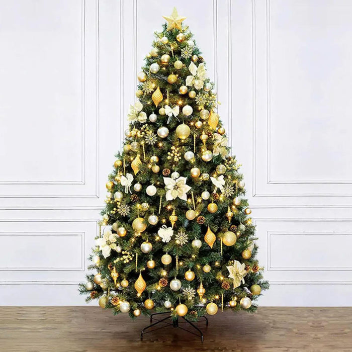 Portland Fir 8ft Decorated Christmas Tree - Empire Gold