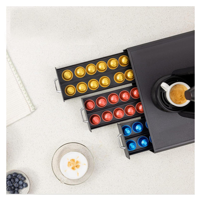 Halter Heat Resistant Coffee Pod Holder with 3 Drawers