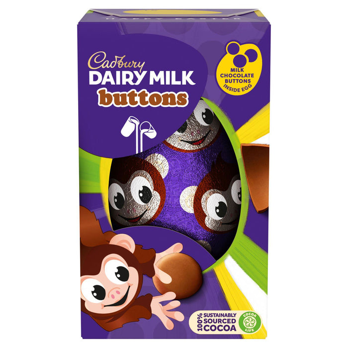 Cadbury Dairy Milk Giant Buttons Chocolate Easter Egg, 96g