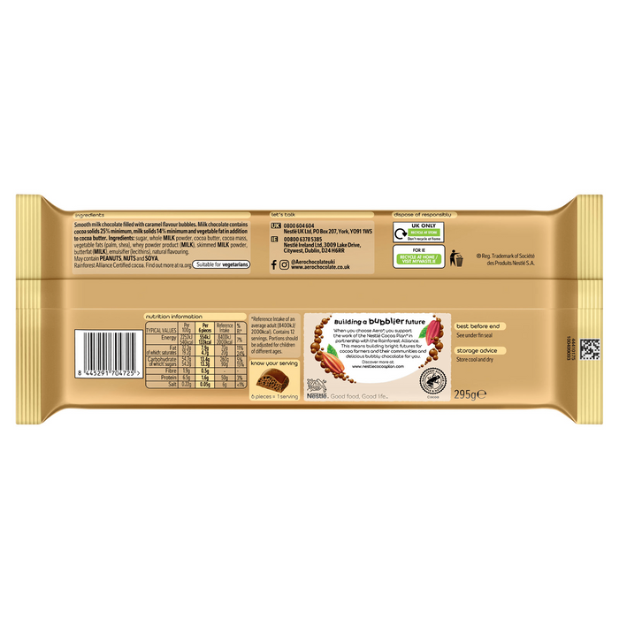 Aero Caramel Chocolate Giant Gifting Bar (12 x 295g)