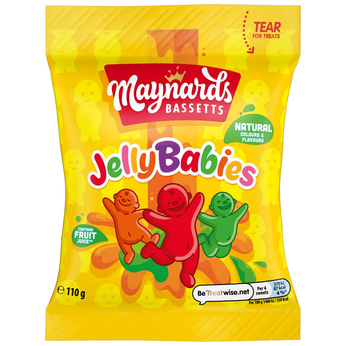 Maynards Bassetts Jelly Babies, Fruity & Chewy Sweets (10 x 110g)